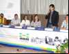 Rep. do Câmara de Vereadores de Goiânia, na mesa de abertura do Seminário