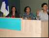 Presidente da Região Norte, Odaléa Barbosa, professora Leocádia da Hora Neta e professor Carlos Eduardo Sanches