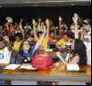 Estudantes durante manifestação na Câmara dos Deputados, na aprovação do Plano Nacional de Educação